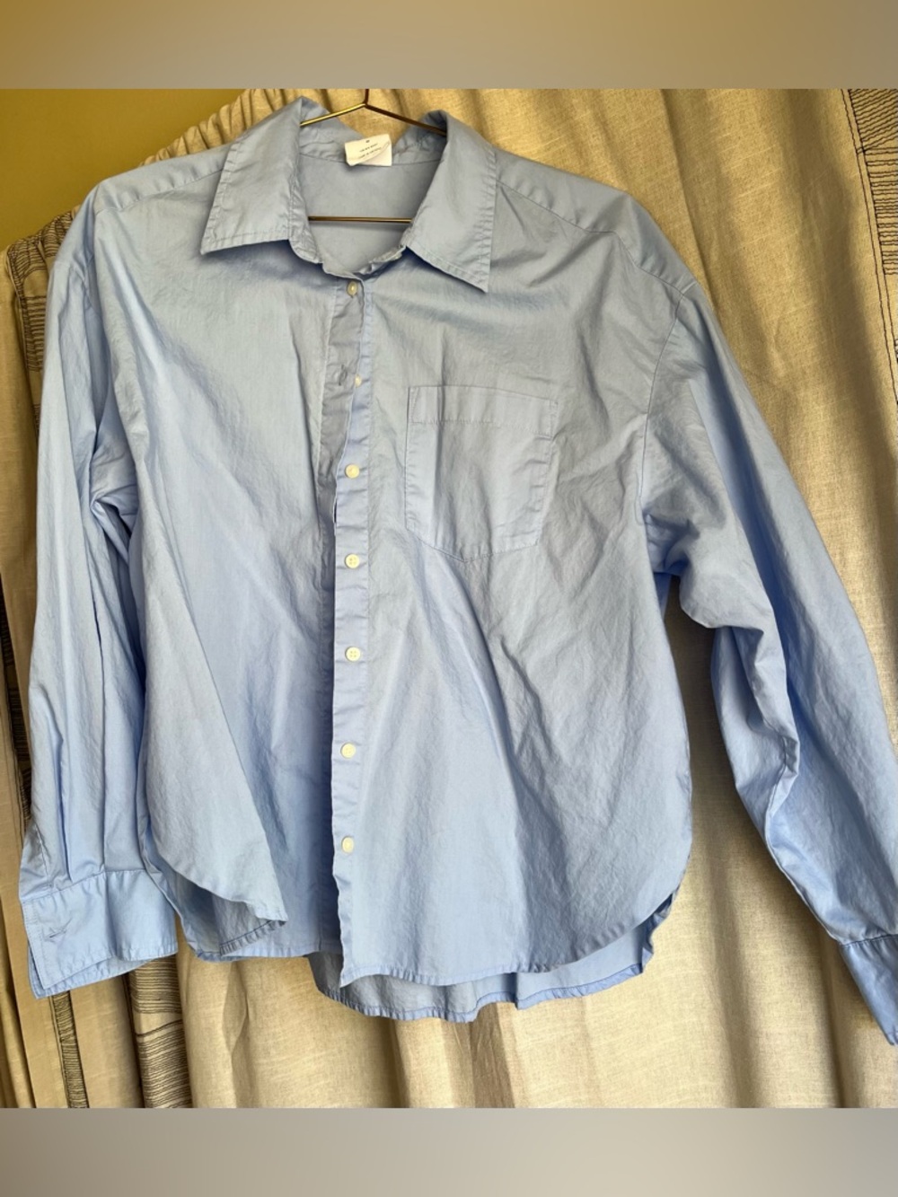 GAP The Big Shirt Light Blue Button Down Medium Oversized Relaxed Fit